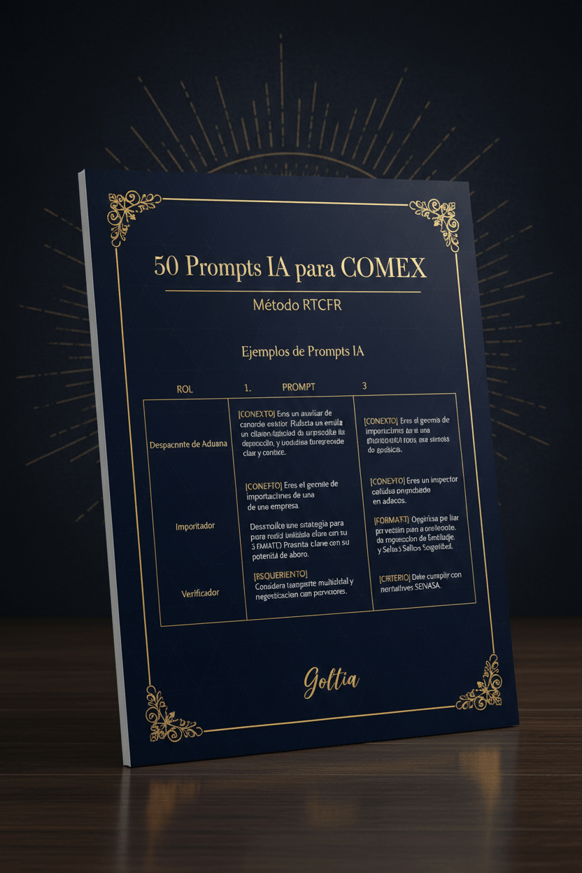 50 Prompts IA para COMEX — Método RTCFR - Goltia Comunidad Digital