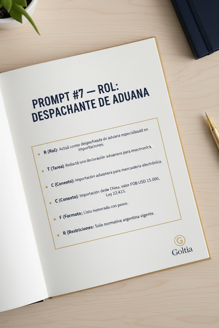 50 Prompts IA para COMEX — Método RTCFR - Goltia Comunidad Digital